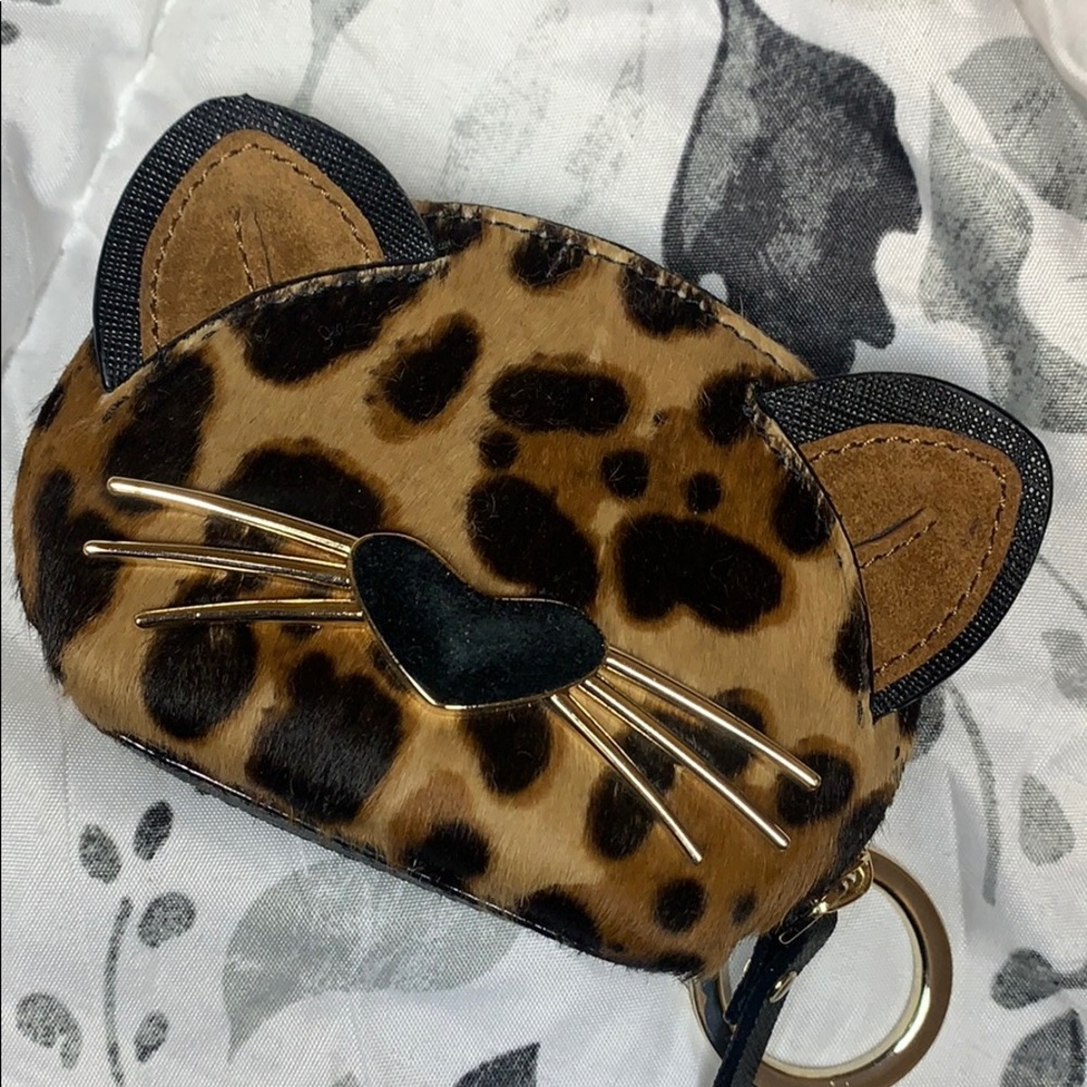 Kate spade leopard coin purse